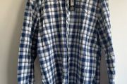 Men's navy check shirt size xl