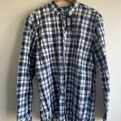 Men's navy check shirt size xl