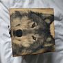Wooden handmade jewelry box with wolf in retro style Image 7