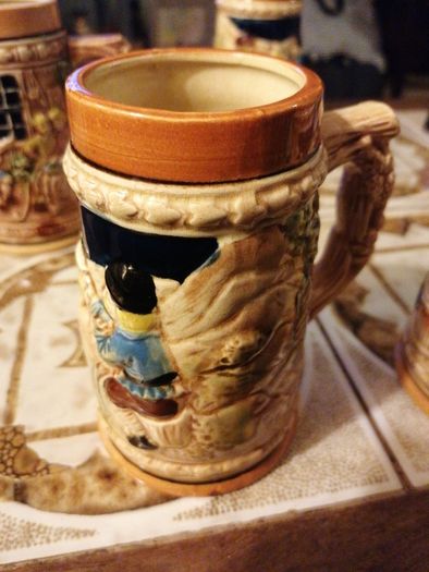 4 Vintage Beer Tankards made in Japan