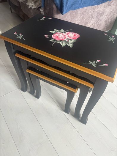 Set of black side tables new