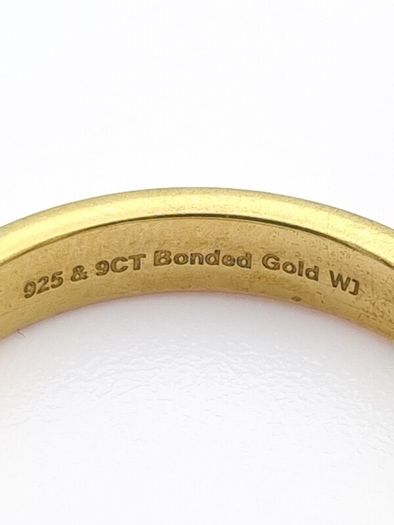 Gold Bonded 925 Sterling Silver & CZ Hoop Earrings