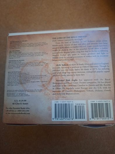 Lord of the Rings CD Audiobooks