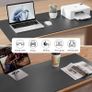Desk Pad Protector,Mouse Pad,Office Desk Mat,Non-Slip PU Leather Desk Blotter,Laptop Desk Pad,Waterproof Desk Writing Pad for Office and Home 60cm x 35cm, Gray Image 4