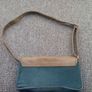 Denim and Leather Effect Shoulder Bag. Image 2