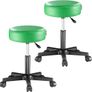 Set of 2 Rolling Stools Height Adjustable with Wheels 46 - 60 cm Seat Height 10 cm Padding Image 6