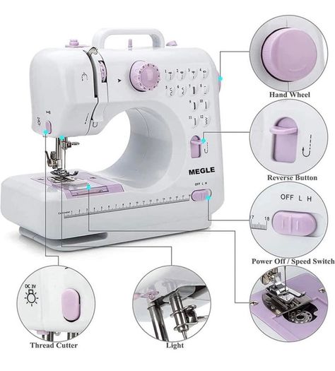 Sewing Machine for beginners with Instructional DVD, 5 Languages Manual, 53 PCS Accessories, 12 Build-in Stitches, 2 Speeds Double Thread (FREE POSTAGE)
