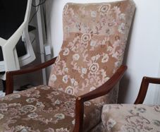 Vintage upholstered armchairs