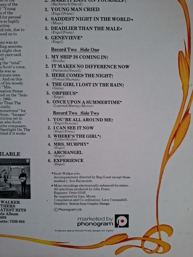 The Walker Brothers Double Vinyl LP