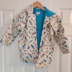 Powell Craft Rocket Space Print Fleece-Lined Raincoat - 4-5 Years
