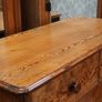 Superb Victorian Figured Pitch Pine Chest of Drawers Image 3