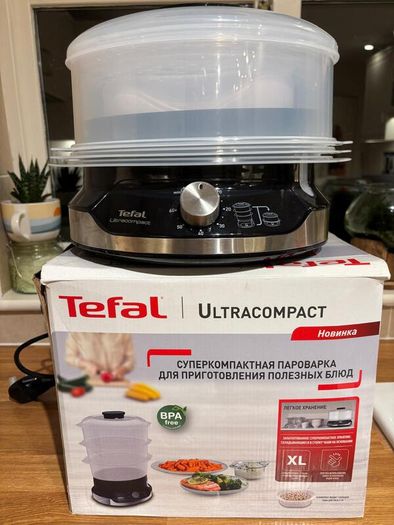 Tefal Ultracompact Steamer VC204865 Original Box and Manual  Excellent Condition