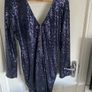 Sistaglam ladies midnight blue ladies sequins dress Image 2
