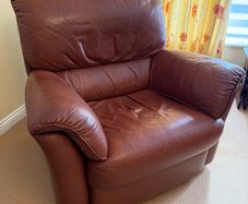 Natuzzi Tan Leather Armchair