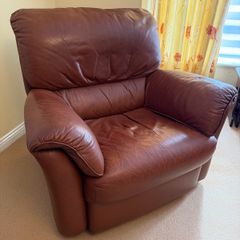 Natuzzi Tan Leather Armchair