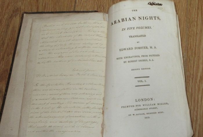 The Arabian Nights in 5 Vols. Translated by Edward Forster, M A. With Engravings from Pictures by Robert Smirke