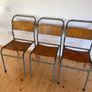 Set of 6 Vintage industrial chairs (mid century) Image 8