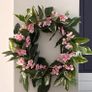 Handmade Spring Door Wreath | Pink Faux Cherry Blossom Image 4