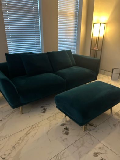 EZ Living Teal Sofa 3 Piece - Katie