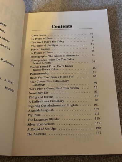 Get Thee To A Punnery Richard Lederer Paperback Wordplay Humor Book 1988