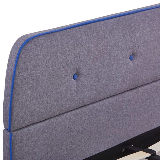 Bed Frame Light Grey Fabric 135x190 cm