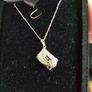10 karat gold and natural diamond necklace Image 2