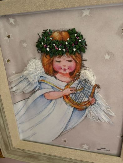 Decorative framed picture titled Angel, artwork by Annabel Spenceley