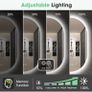 Oval Bluetooth Bathroom Mirror with LED Lights 500x800mm, Anti-Fog Image 6