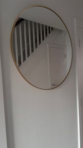 Round Gold Frame Wall Mirror