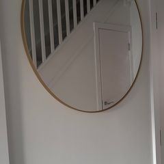 Round Gold Frame Wall Mirror