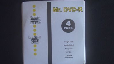 4 x Unused blank DVDs