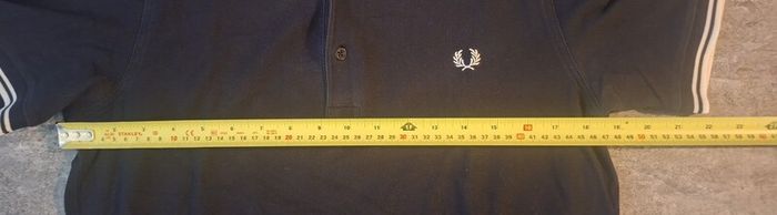 Fred Perry Bomber Collar Polo Shirt Large Navy Blue