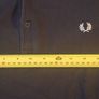 Fred Perry Bomber Collar Polo Shirt Large Navy Blue Image 4