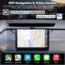 9'' Carplay Screen for Car, Wireless Carplay & Android Auto, Rotatable Car Play Screen with 1080P Backup Camera, Android Auto Screen with Mirror Link, Bluetooth, GPS Navigation, Voice Assistant Image 2