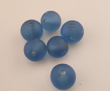 Antique African Style Light Blue Glass Lot of 6