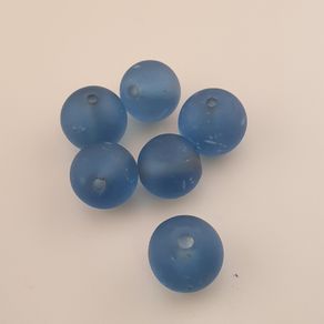Antique African Style Light Blue Glass Lot of 6