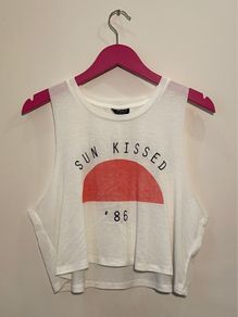 TOPSHOP Sun Kissed 86 Crop Top Size 12!