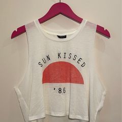 TOPSHOP Sun Kissed 86 Crop Top Size 12!