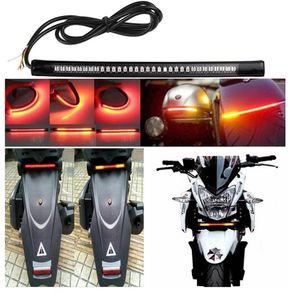 Universal Flexible Motorbike Motorcycle Motor Cycle Bike 48LED Light Strip Tail Brake Stop Turn Signal