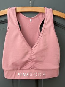 PINK SODA SPORT ladies blush pink sports bra size 6