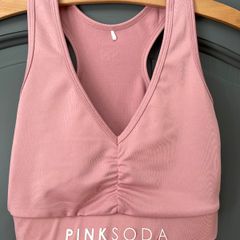 PINK SODA SPORT ladies blush pink sports bra size 6