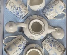 Brand New Emma James Fine Bone China 7-Piece Tea Set In Gift Box