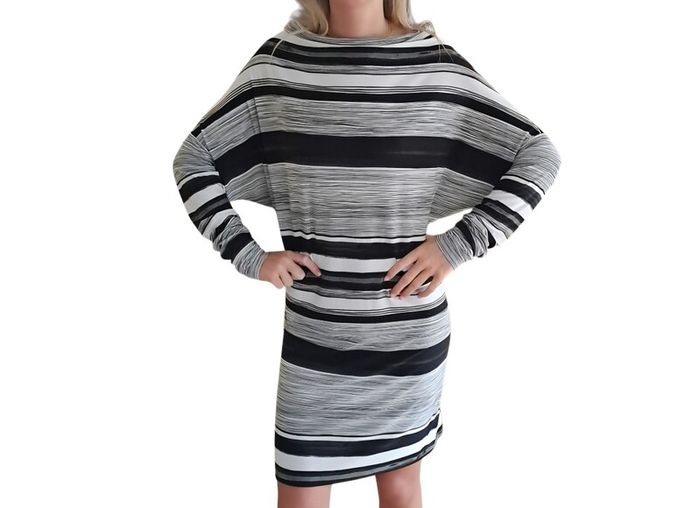 Norma Kamali contemporary stripe Day Dress