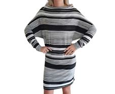 Norma Kamali contemporary stripe Day Dress