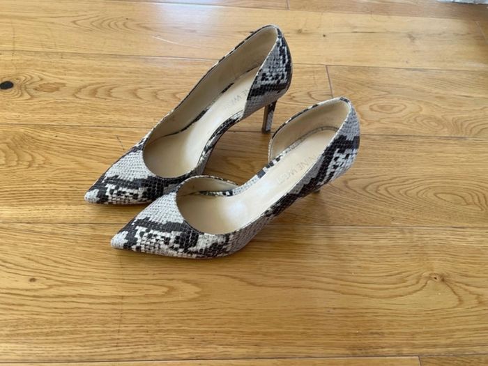 Snake print heels