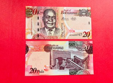 Botswana   20  Pula  2012  Pick  31c ( Uncirculated )