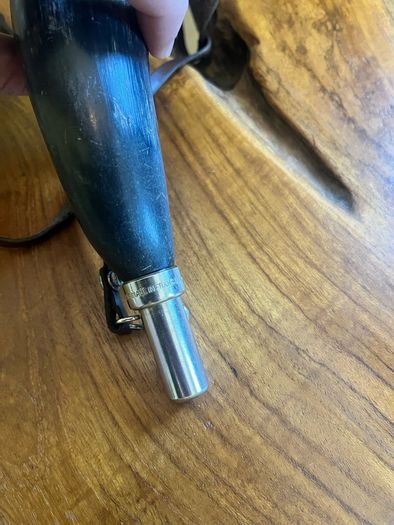 Vintage Elless France Cowhorn Hunting Horn