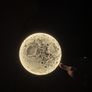 Realistic 3D Printed Moon Lamp Image 3