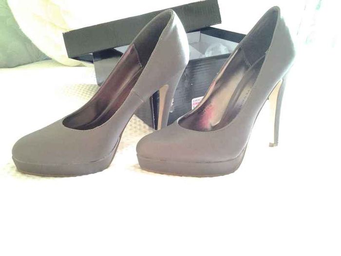 Dorothy Perkins Stone Grey High Heels - Size 4