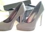 Dorothy Perkins Stone Grey High Heels - Size 4 Image 2